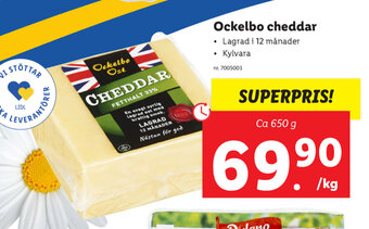 Lidl Ockelbo cheddar erbjuda