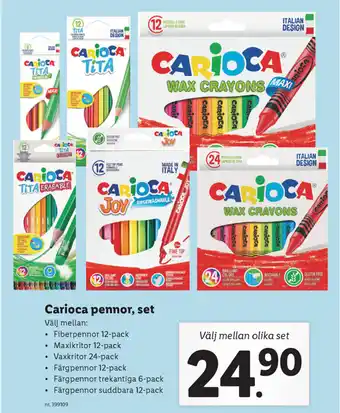 Lidl Carioca pennor, set erbjuda