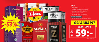 Lidl Kaffe erbjuda