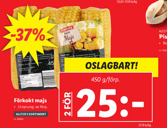 Lidl Förkokt majs erbjuda