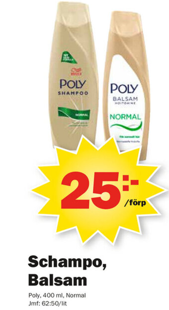 Pekås Schampo, balsam erbjuda