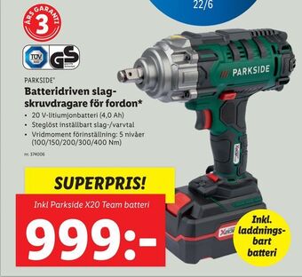Batteridriven slagskruv dragare för fordon