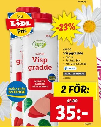 Lidl Vispgrädde erbjuda