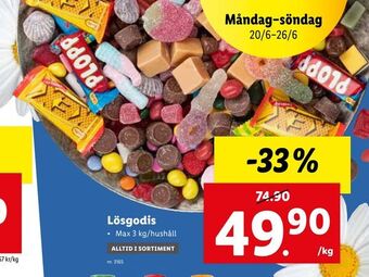 Lidl Lösgodis erbjuda