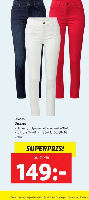 Lidl Jeans erbjuda