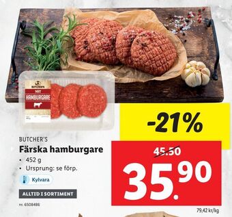 Lidl Färska hamburgare erbjuda