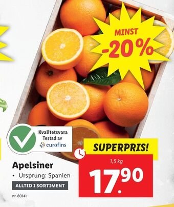 Lidl Apelsiner erbjuda