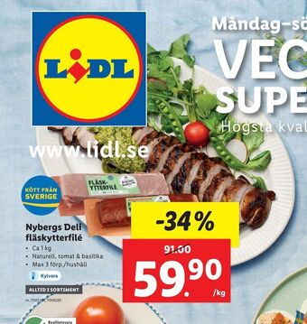 Lidl Nybergs Deli fläskytterfilé erbjuda