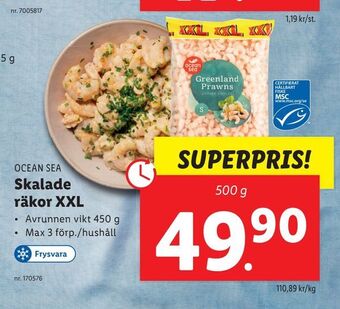 Skalade räkor XXL