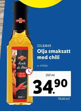 Lidl Olja smaksatt med chili erbjuda