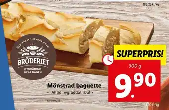 Lidl Mönstrad baguette erbjuda