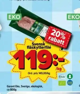 Svensk fläskytterfile 1kg