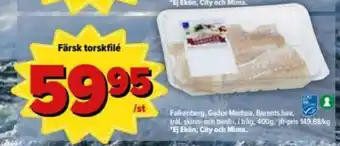 Östenssons Färsk torskfile 400g erbjuda