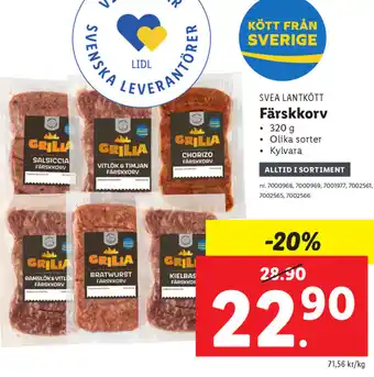 Lidl Färskkorv 320g erbjuda