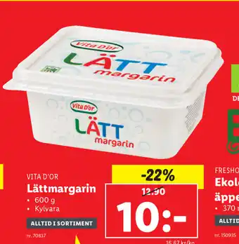Lidl Lättmargarin 600g erbjuda