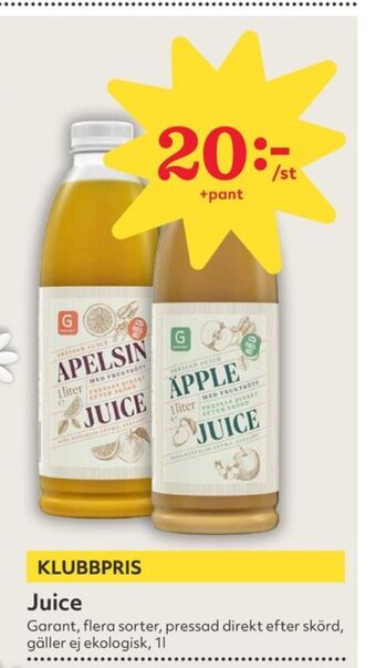 Hemköp Garant juice erbjuda