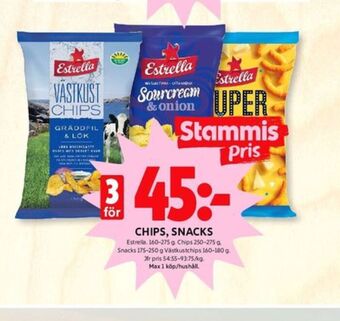 ICA Kvantum Estrella chips erbjuda