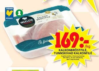 ICA Maxi Ingelsta kalkon kalkonbröstfilé erbjuda
