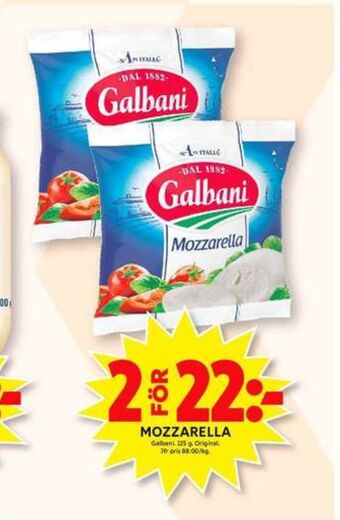 ICA Maxi Galbani mozzarella erbjuda