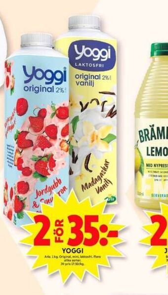 ICA Maxi Yoggi yoghurt erbjuda
