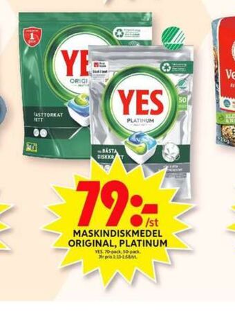 ICA Maxi Yes diskmaskintabs erbjuda