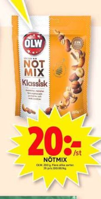 ICA Maxi Olw nötmix erbjuda