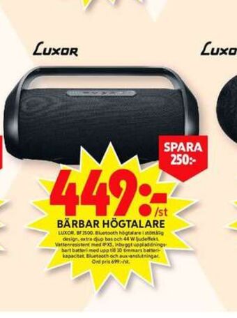 ICA Maxi Luxor högtalare erbjuda