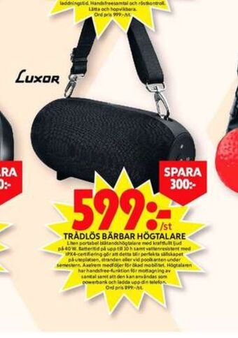 ICA Maxi Luxor högtalare erbjuda