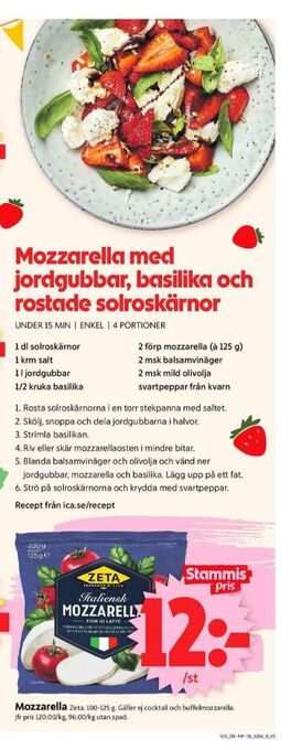 ICA Supermarket Zeta mozzarella erbjuda