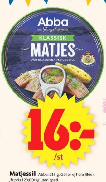 ICA Supermarket Abba matjessill erbjuda
