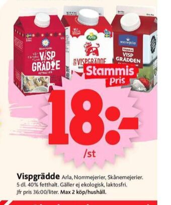 ICA Supermarket Arla vispgrädde erbjuda
