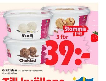 ICA Supermarket Sia gräddglass erbjuda