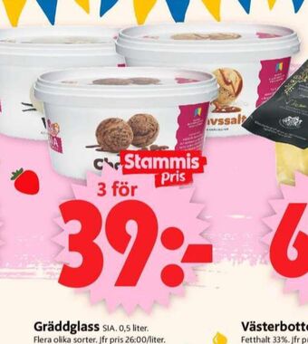 ICA Supermarket Sia gräddglass erbjuda