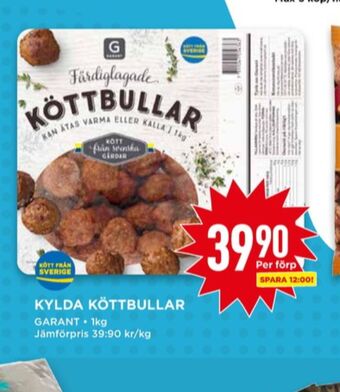 Willys Garant köttbullar erbjuda