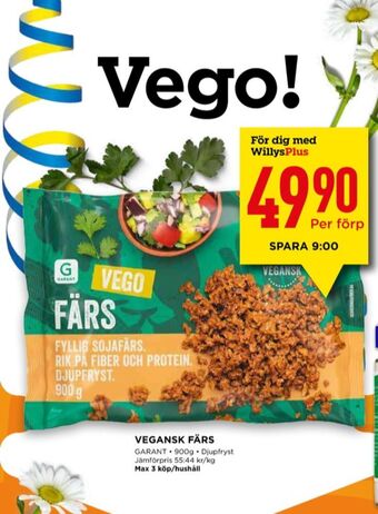 Willys Garant vegofärs erbjuda