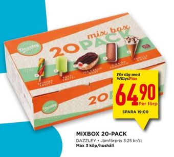 Willys Dazzley glasspinnar erbjuda