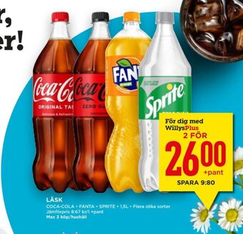Willys Hemma Coca cola läskedryck erbjuda