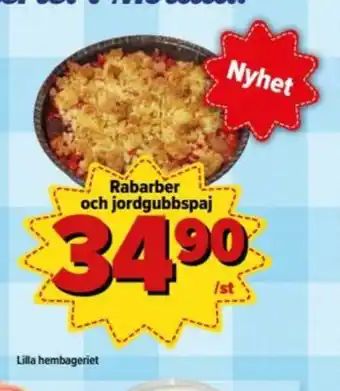 Östenssons Rabarber och jordgubbspaj erbjuda