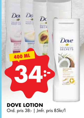 ÖoB Dove lotion erbjuda