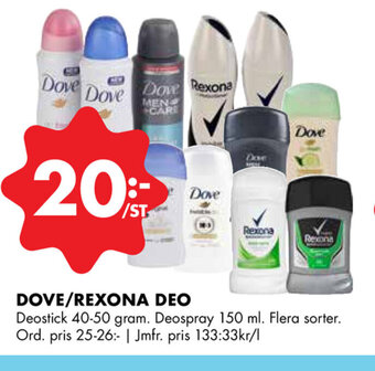 ÖoB Dove/rexona deo erbjuda