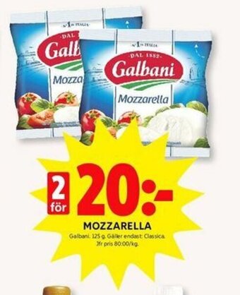 ICA Kvantum Mozzarella erbjuda