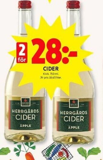 ICA Kvantum Cider erbjuda