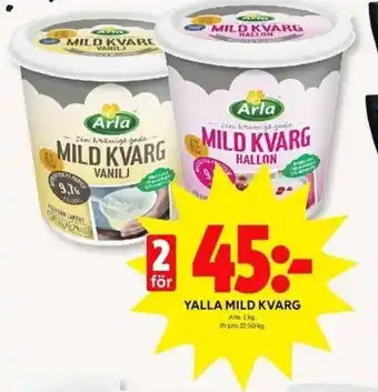 ICA Kvantum Yalla mild kvarg erbjuda