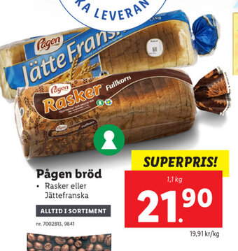 Lidl Pågen bröd erbjuda
