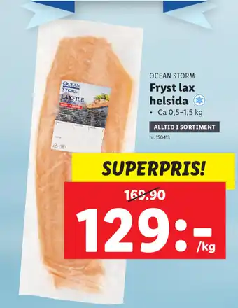 Lidl Fryst lax helsida erbjuda