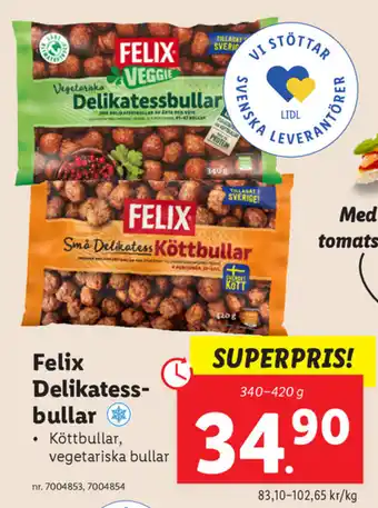 Lidl Felix delikatess-bullar erbjuda