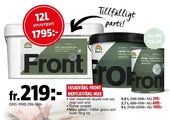 Bauhaus Fasadfärg front akrylatfärg max erbjuda