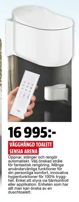 Vägghängd toalett sensia arena