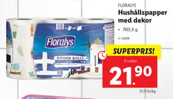 Lidl Hushållspapper med dekor erbjuda
