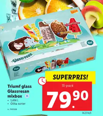 Lidl Triumf glass Glassresan mixbox erbjuda